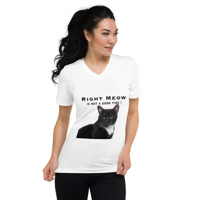 Right Meow Unisex Short Sleeve V-Neck T-Shirt