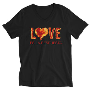 Love Is The Answer Unisex Short Sleeve V-Neck T-Shirt