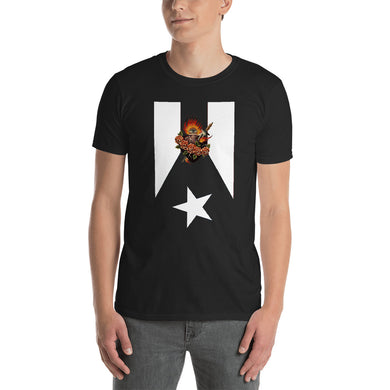 Sacred Heart and black flag Short-Sleeve Unisex T-Shirt