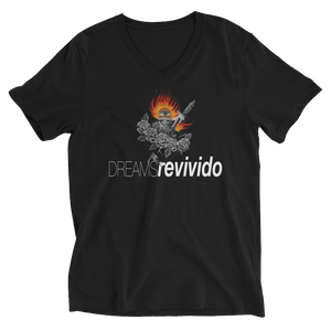 Dreams Revivido Corazon & Fire Unisex Short Sleeve V-Neck T-Shirt