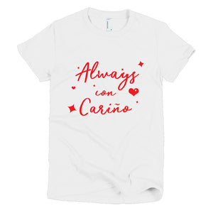 Always Con Carino Stars & Hearts Short sleeve women's t-shirt Love Is The Answer