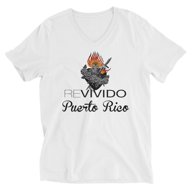 REVIVIDO Puerto Rico Unisex Short Sleeve V-Neck T-Shirt