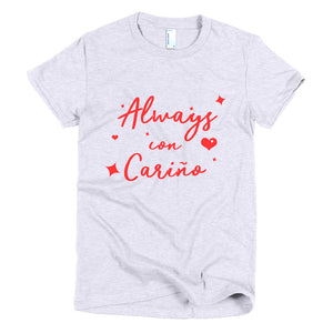 Always Con Carino Stars & Hearts Short sleeve women's t-shirt Love Is The Answer