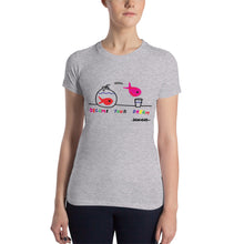 "Become your Dream" DE LA VEGA is a New York City artist that uses the streets and the power of words to inspire and provoke. DELA VEGA Challenges all of us to live lives and construct dreams. Become Your Dream!  Women’s Slim Fit T-Shirt - Dreamsrevivido