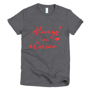 Always Con Carino Stars & Hearts Short sleeve women's t-shirt Love Is The Answer