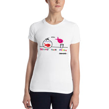 "Become your Dream" DE LA VEGA is a New York City artist that uses the streets and the power of words to inspire and provoke. DELA VEGA Challenges all of us to live lives and construct dreams. Become Your Dream!  Women’s Slim Fit T-Shirt - Dreamsrevivido