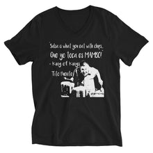 "Que Yo Toca Es MAMBO!" Homenaje A Tito Puente Unisex Short Sleeve V-Neck T-Shirt