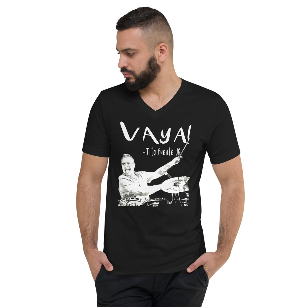 Vaya! Tito Puente JR Unisex Short Sleeve V-Neck T-Shirt