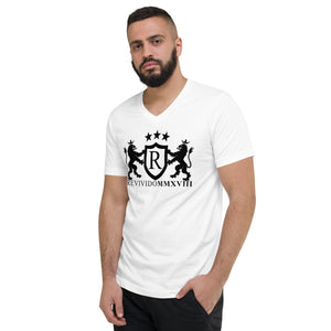 Revivido Shield & Crown Unisex Short Sleeve V-Neck T-Shirt